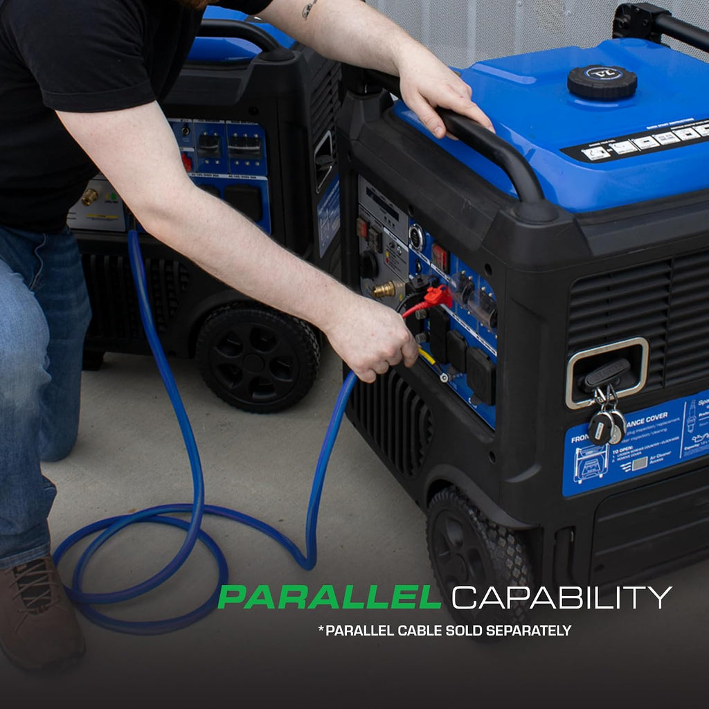 DuroMax XP9500iHT 9,500-Watt Tri Fuel Portable Digital Inverter Generator - Gas, Propane & Natural Gas, Remote Electric Start, Whole Home Power Backup, Transfer Switch Ready, RV & Emergency Ready
