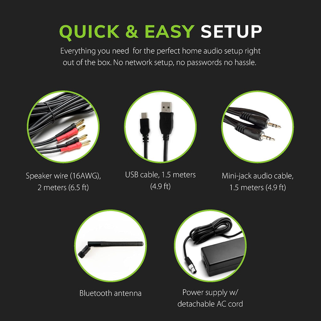 Audioengine A2-HD (HD3) Bluetooth PC and Computer Desktop Speakers with aptX HD - USB, RCA, Headphone