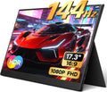 Yxk 17.3' Portable Monitor 1080P 144Hz IPS HDR | Travel Display for PC/Mac/Phone/Console/Laptop | Smart Cover & Speakers