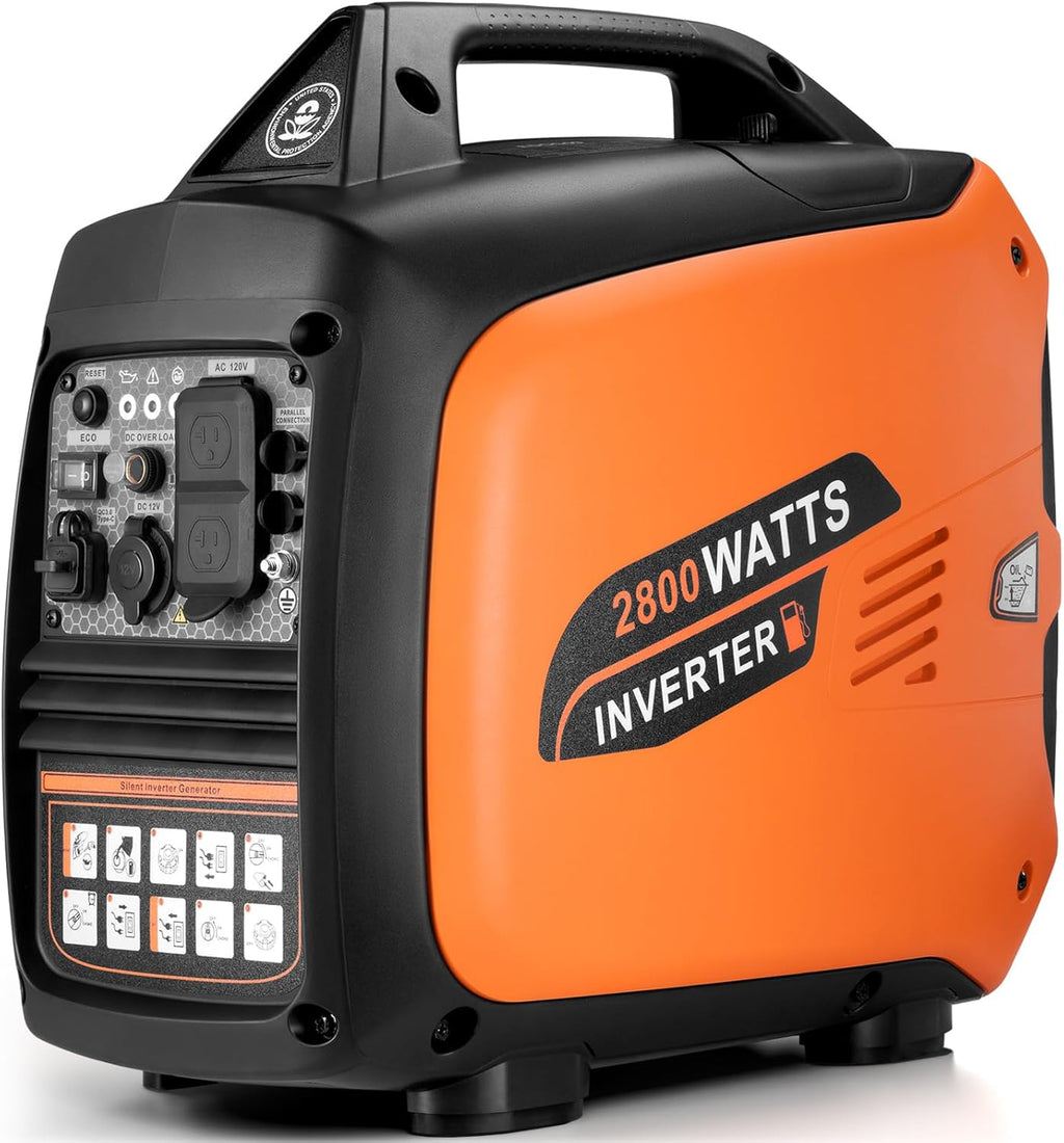 Oxseryn 2800-Watts Portable Inverter Generator, Gas Generators for Home Use, Camping, Super Quiet Emergency Home Backup, with Fuel Shut Off, 1.1Gal Fuel Tank, 39Lbs, EPA Compliant