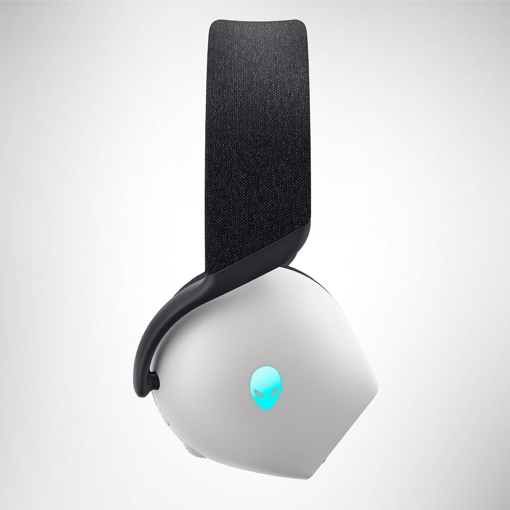 Alienware Tri-Mode Wireless Gaming Headset AW725H - Wired/Wireless, Bluetooth 5.3, Audio Output - 20 Hz, Mini-Phone (3.5mm), Battery Talk Time Up to 55 Hrs (Bluetooth), Lunar Light