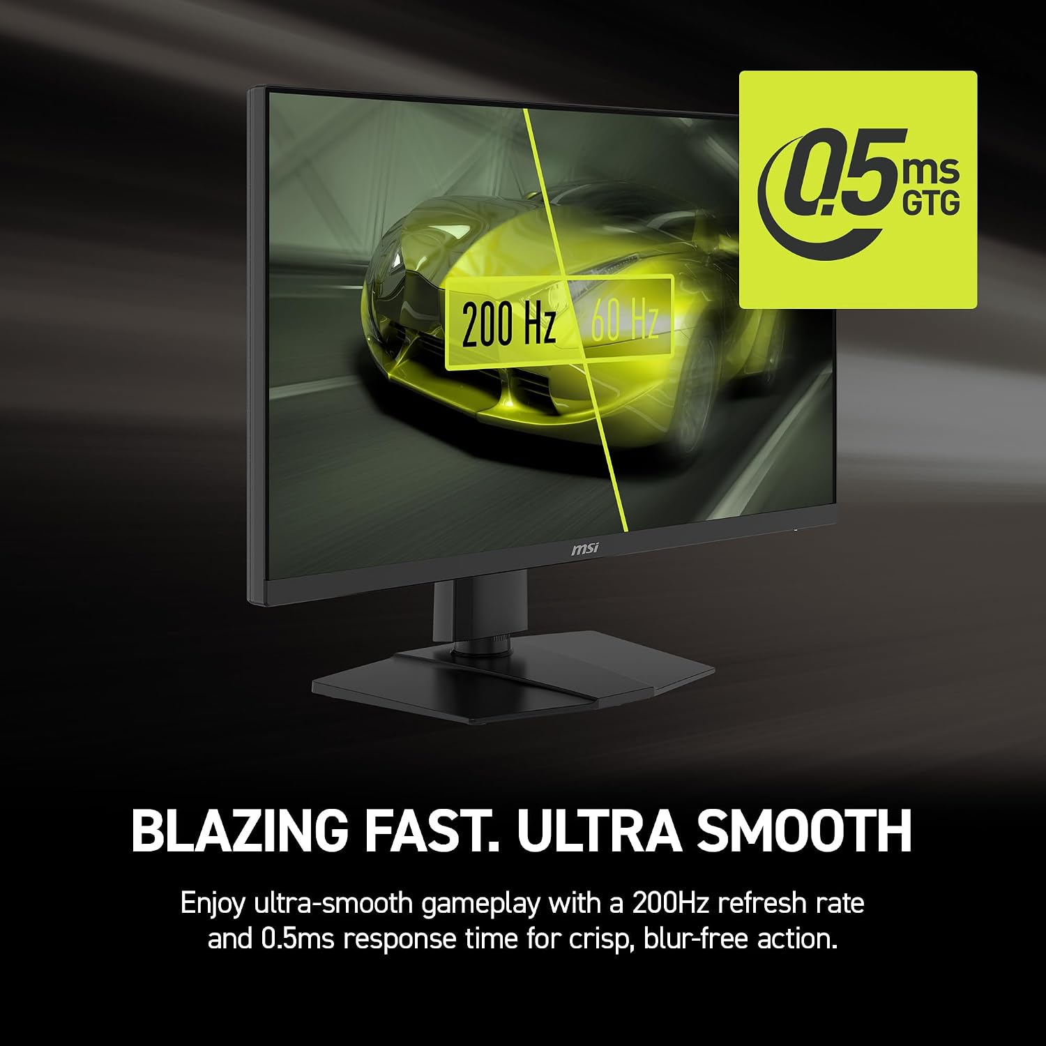 msi MAG 274QPF E20 27-inch 2560 x 1440 (WQHD) Gaming Monitor, 200Hz, AMD Adaptive Sync, HDR Ready, HDMI, VGA Port, VESA Mountable, Tilt, 4-Side Slim Bezel, 0.5ms, Black