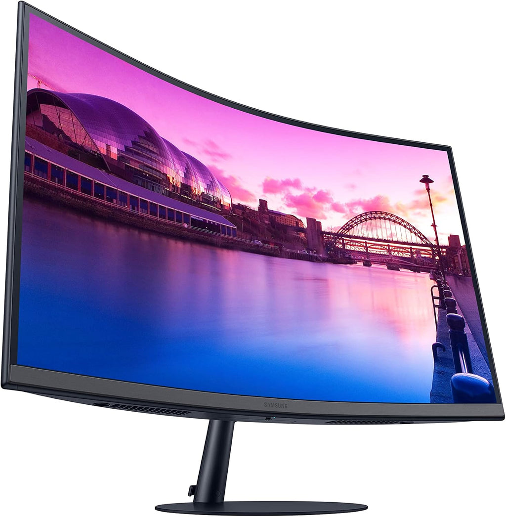 SAMSUNG 32-Inch S39C Series FHD Curved Gaming Monitor, 75Hz, AMD FreeSync, Game Mode, Advanced Eye Comfort, Frameless Display, Built in Speakers, Slim Metal Stand, LS32C392EANXGO, Black