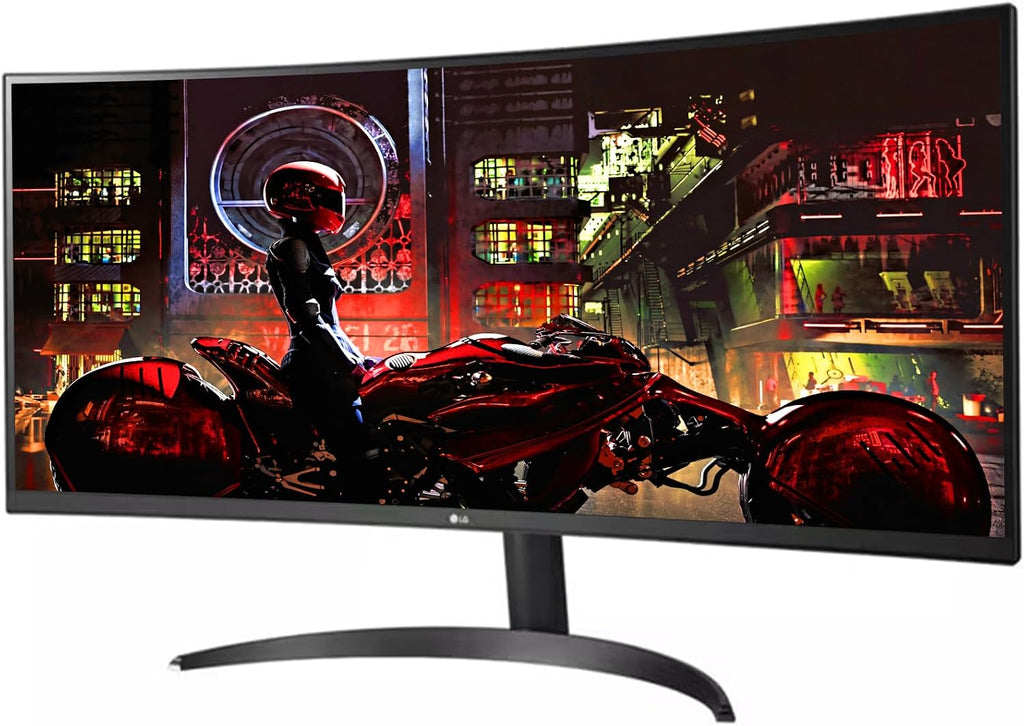 LG 34' Curved UltraWide QHD (3440x1440) IPS Monitor, HDR 10, 99% sRGB, Dynamic Action Sync, OnScreen Control, Dual Controller, Height tilt & Pivot - for Home Office, Gaming and Content Creation, Black