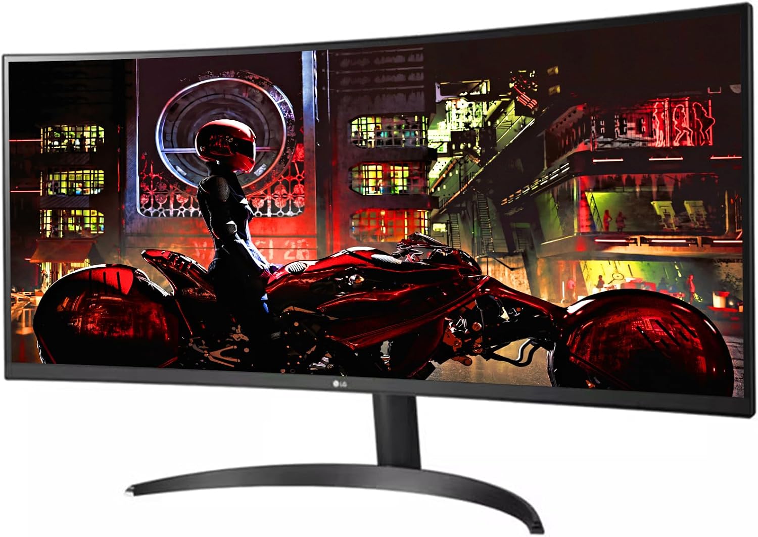 LG 34' Curved UltraWide QHD (3440x1440) IPS Monitor, HDR 10, 99% sRGB, Dynamic Action Sync, OnScreen Control, Dual Controller, Height tilt & Pivot - for Home Office, Gaming and Content Creation, Black