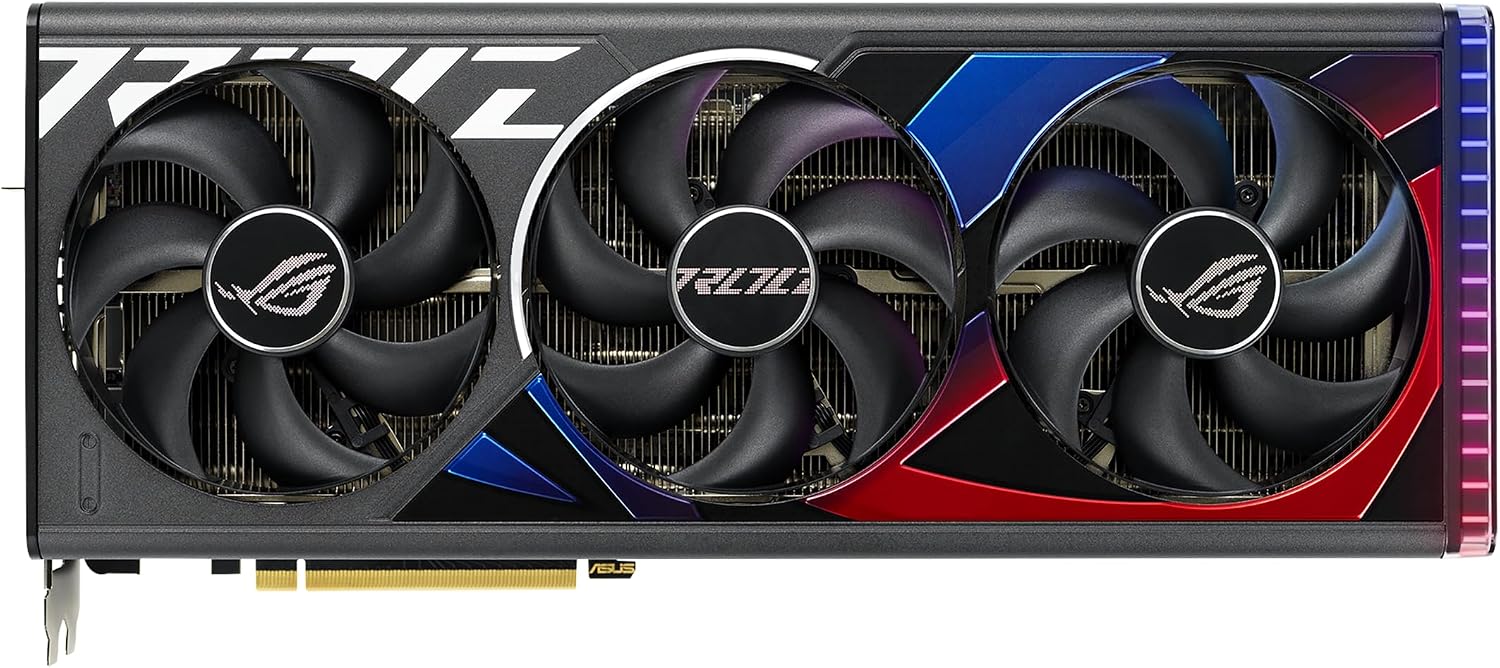 ASUS ROG Strix GeForce RTX™ 4080 Super Gaming Graphics Card (PCIe 4.0, 16GB GDDR6X, DLSS 3, HDMI 2.1a, DisplayPort 1.4a, Vapor Chamber, Massive Vented Backplate, Power Sensing, Aura Sync)
