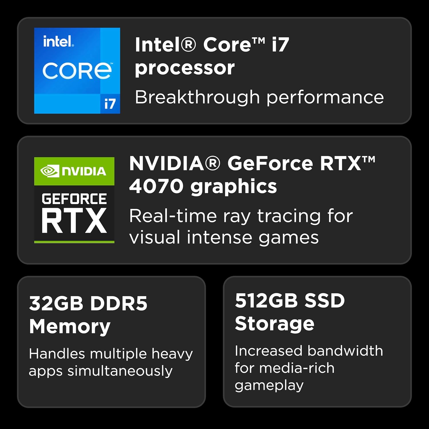 Lenovo Legion 5i Gaming Laptop - NVIDIA GeForce RTX 4070 8G - 16' WQXGA Display - Intel Core i7-14650HX - 32GB RAM - 512GB SSD - Windows 11 Home - Luna Grey
