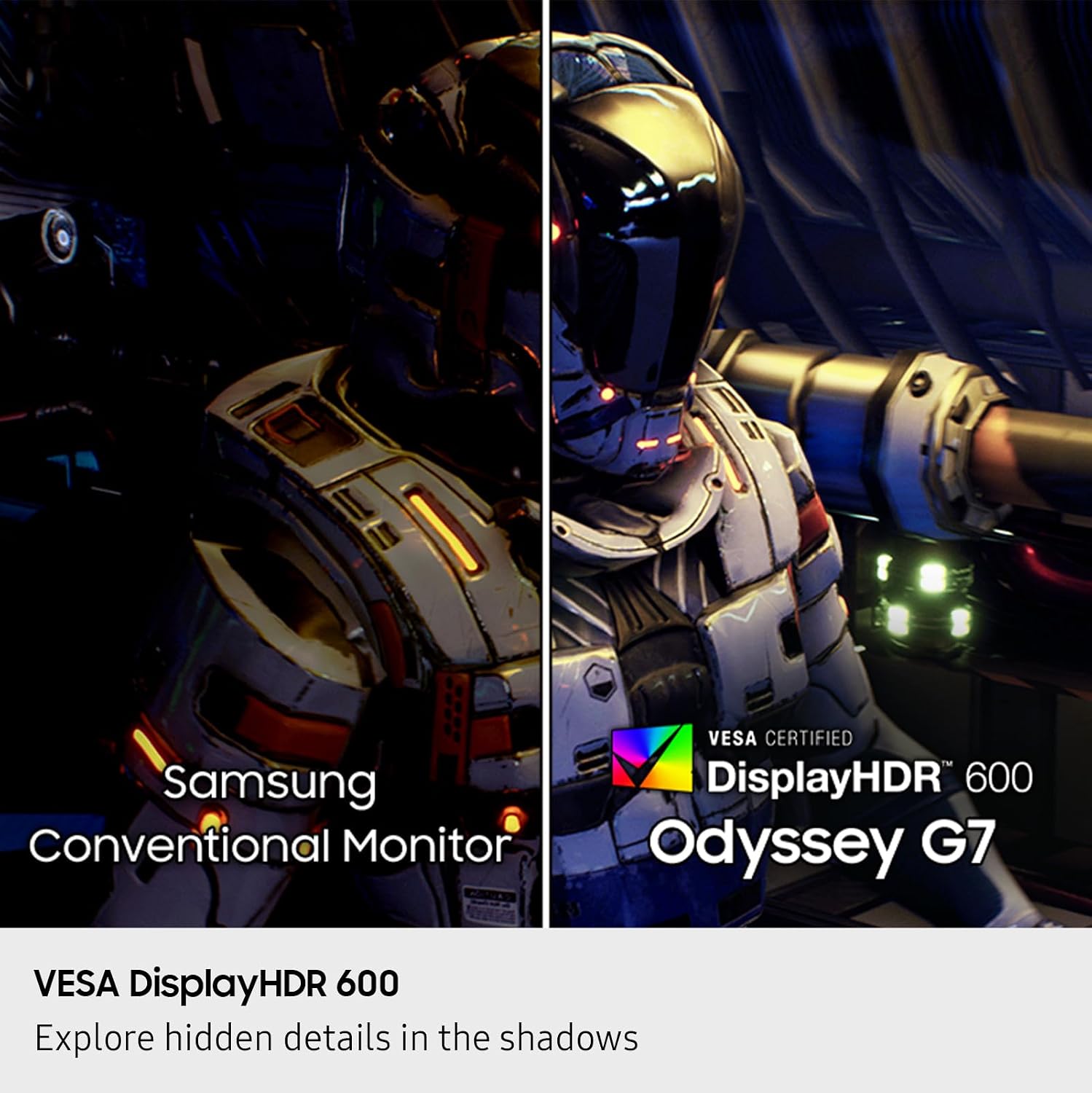 Samsung 37' Odyssey G7 (G75F) 4K UHD Resolution, 165Hz, Curved Gaming Monitor, 1ms Response Time (GtG), VESA DisplayHDR™ 600, AMD FreeSync™ Premium Pro, LS37FG75DENXZA, 2025