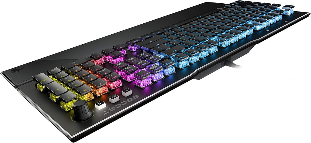 ROCCAT Vulcan 121 Mechanical PC Tactile Gaming Keyboard, Titan Switch, AIMO RGB Backlit Lighting Per Key, Anodized Aluminum Top Plate and Detachable Palm/Wrist Rest, Black