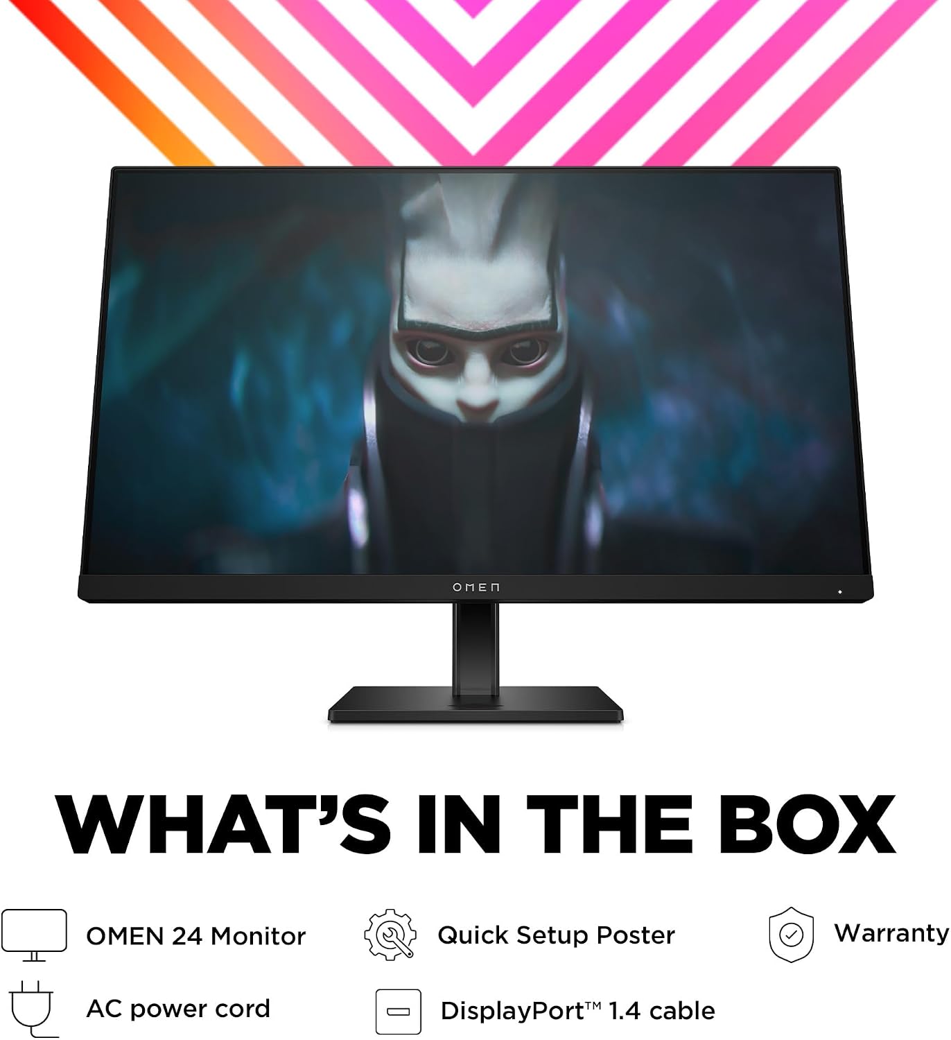 HP OMEN 23.8' FHD 165Hz Gaming Monitor, FHD Display (1920 x 1080), IPS panel, 99% sRGB, 90% DCI-P3, 16:9, AMD FreeSync Premium Technology, 24 (2023),Black