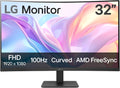 LG 32MR50C-B Curved Monitor 32-Inch FHD 100Hz AMD FreeSync OnScreen Control Dynamic Action Sync Black Stabilizer Tilt Stand (HDMI) - Black