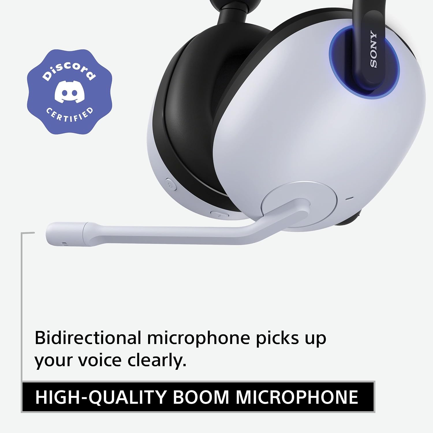 Sony INZONE H9 Gaming Headset, Wireless Noise Canceling Bluetooth Headset With Microphone, 360 Spatial Sound, For PC and PS5 (WH-G900N), White