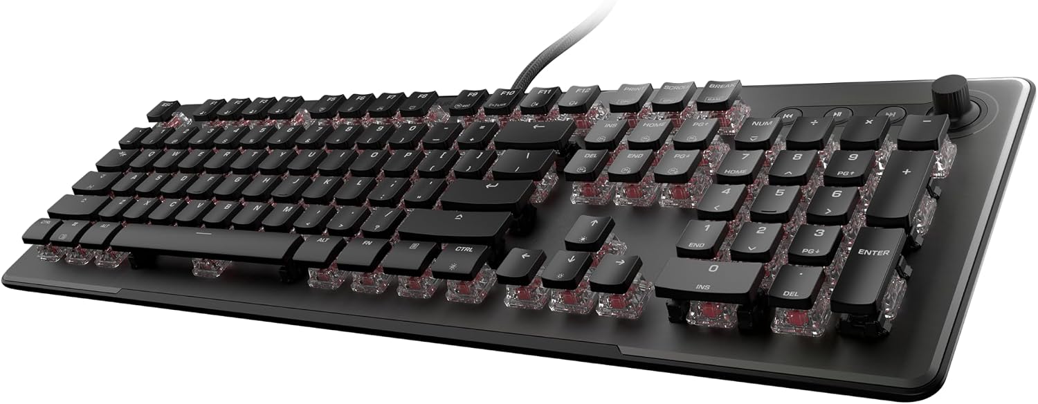 Turtle Beach Vulcan II Max – Optical-Mechanical PC Gaming Keyboard, Customizable RGB Illuminated Keys and Palm Rest, Smart Keys, Titan II Smooth Linear Switches, 200M Keystroke Durability – Black