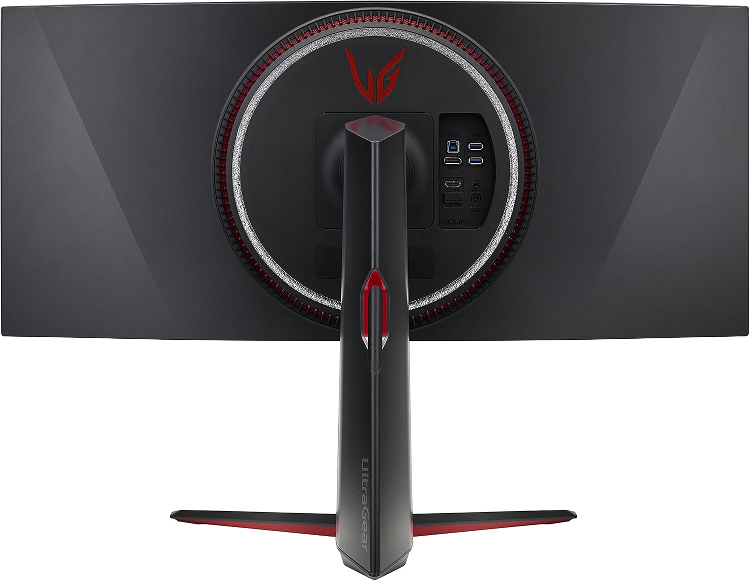 LG 34GP950G-B 34 Inch Ultragear QHD (3440 x 1440) Nano IPS Curved Gaming Monitor with 1ms Response Time and 144HZ Refresh Rate and NVIDIA G-SYNC Ultimate with Tilt/Height Adjustable Stand - Black