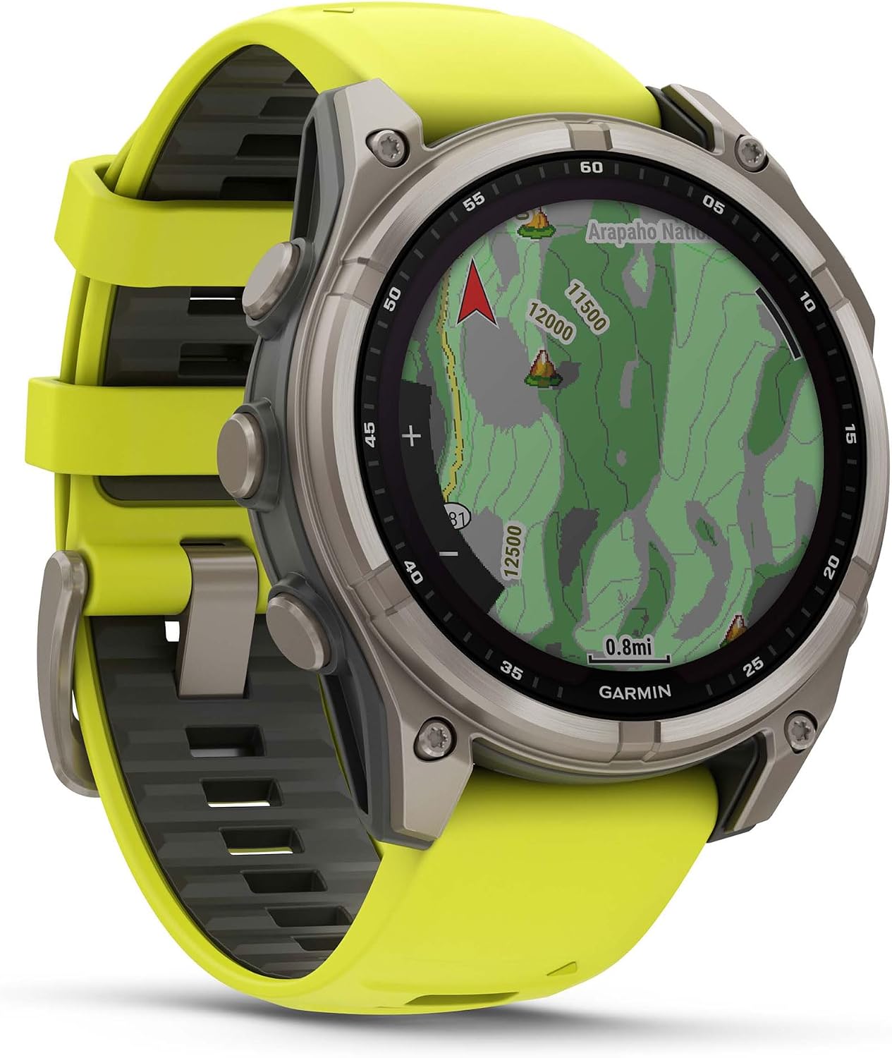 Garmin Fenix 8 Solar Sapphire (47mm, Titanium/Amp Yellow) Multisport GPS Smartwatch Gift Box Bundle - 1.4' Touchscreen, Built-in LED Flashlight with PlayBetter Charger, Screens, Adapter, Case