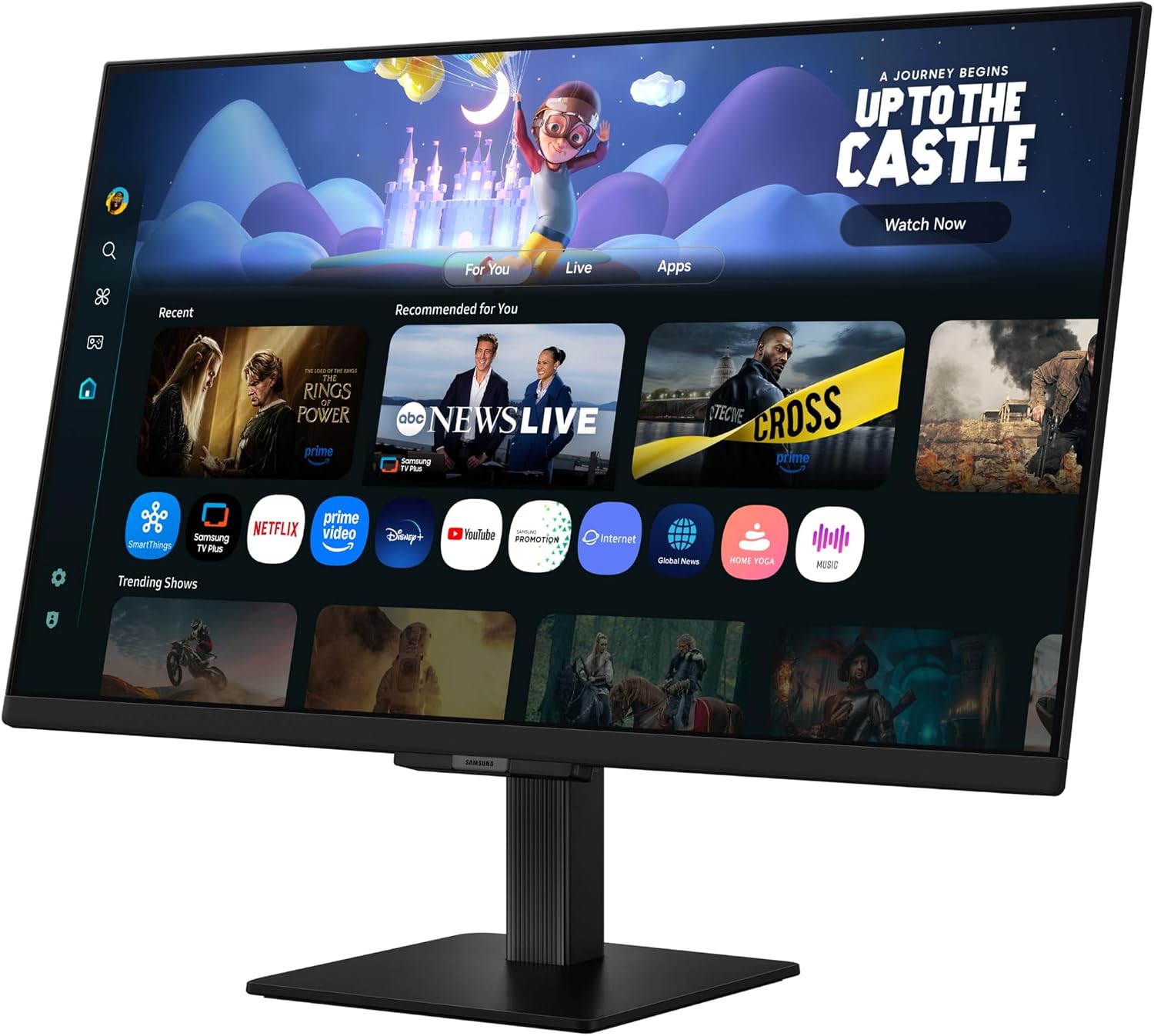 Samsung 27-Inch M5 (M50F) Series FHD Smart Monitor with Streaming TV, Speakers, HDR10, Gaming Hub, Multiple Ports, Workout Tracker, Vision Accessibility Tools, Black, LS27FM502ENXZA