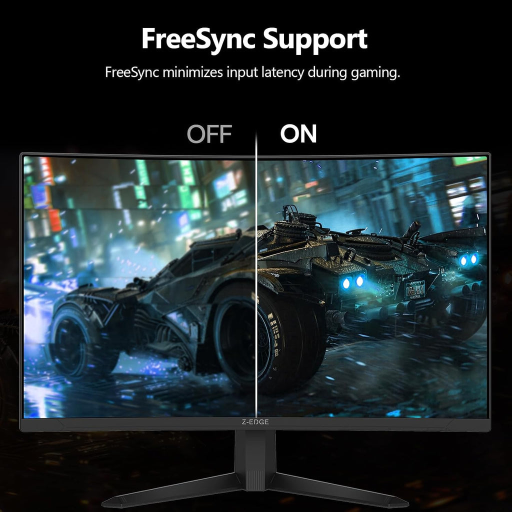Z-Edge 27 inch Curved Gaming Monitor, FHD 1080P 300Hz 280Hz 240Hz Curved Monitor 1500R Computer Monitor, MPRT 1ms Monitor, FreeSync, Low Blue Light,16.7M Colors, UG27S 2X DP and 2X HDMI