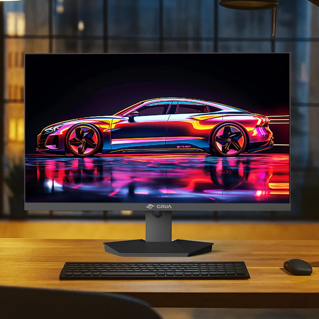 CRUA 27' 4K Gaming Monitor, UHD 3840x2160 160Hz IPS Screen, Height/Pivot/Swivel/Tilt Adjustable Vertical Monitor, Support AMD FreeSync, Built-in Speakers, 120% sRGB, PIP/PBP, HDMI 2.1 & DP 1.4-Black