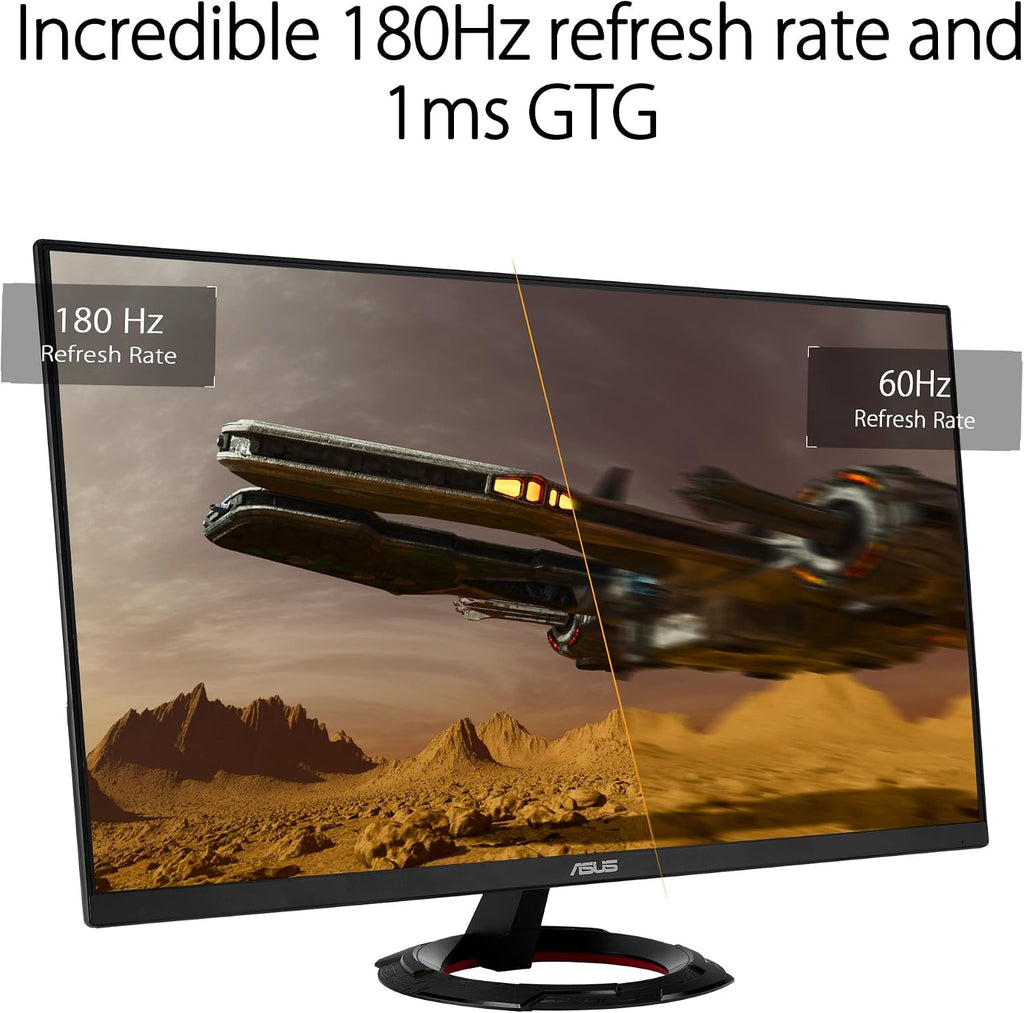 ASUS TUF Gaming 27' 1080P Monitor (VG279Q3R) - Full HD, 180Hz, Fast IPS, Extreme Low Motion Blur, 1ms, FreeSync, Variable Overdrive, Shadow Boost, Eye Care, 100% sRGB, 3 yr Warranty
