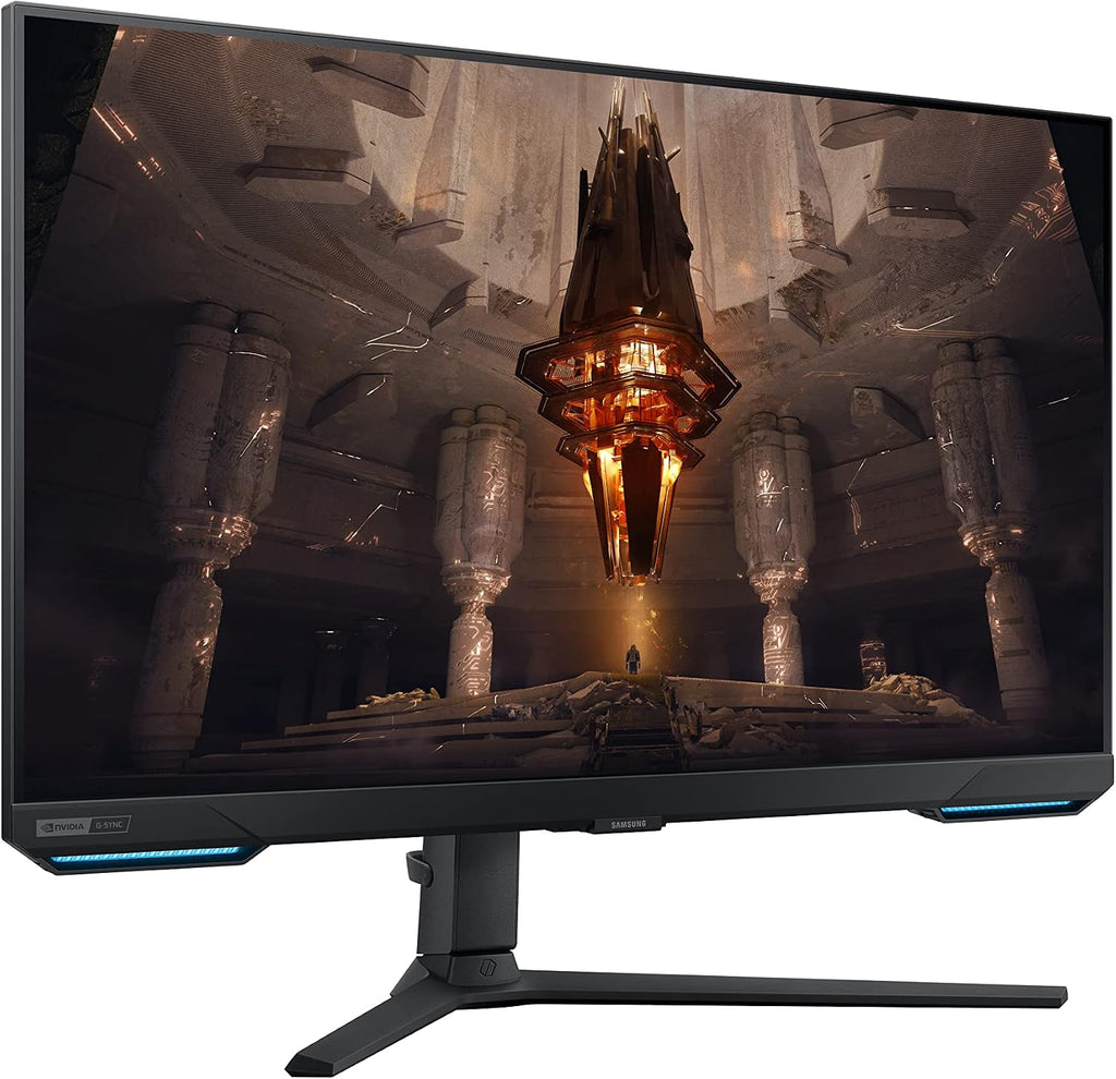 SAMSUNG 28' Odyssey G70B Series 4K UHD Gaming Monitor, IPS Panel, 144Hz, 1ms, HDR 400, G-Sync and FreeSync Premium Pro Compatible, Ultrawide Game View, LS28BG702ENXGO, Black