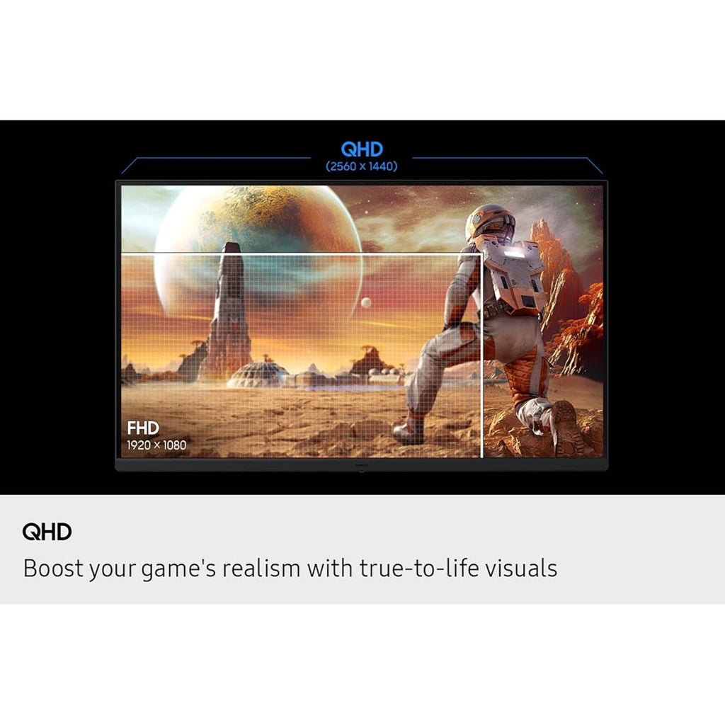 SAMSUNG 27' Odyssey G5 G53F QHD Resolution Gaming Monitor, HDR10, 200Hz Refresh Rate, IPS Panel, AMD FreeSync™ Premium, Black Equalizer, Auto Source Switch, LS27FG53DENXZA