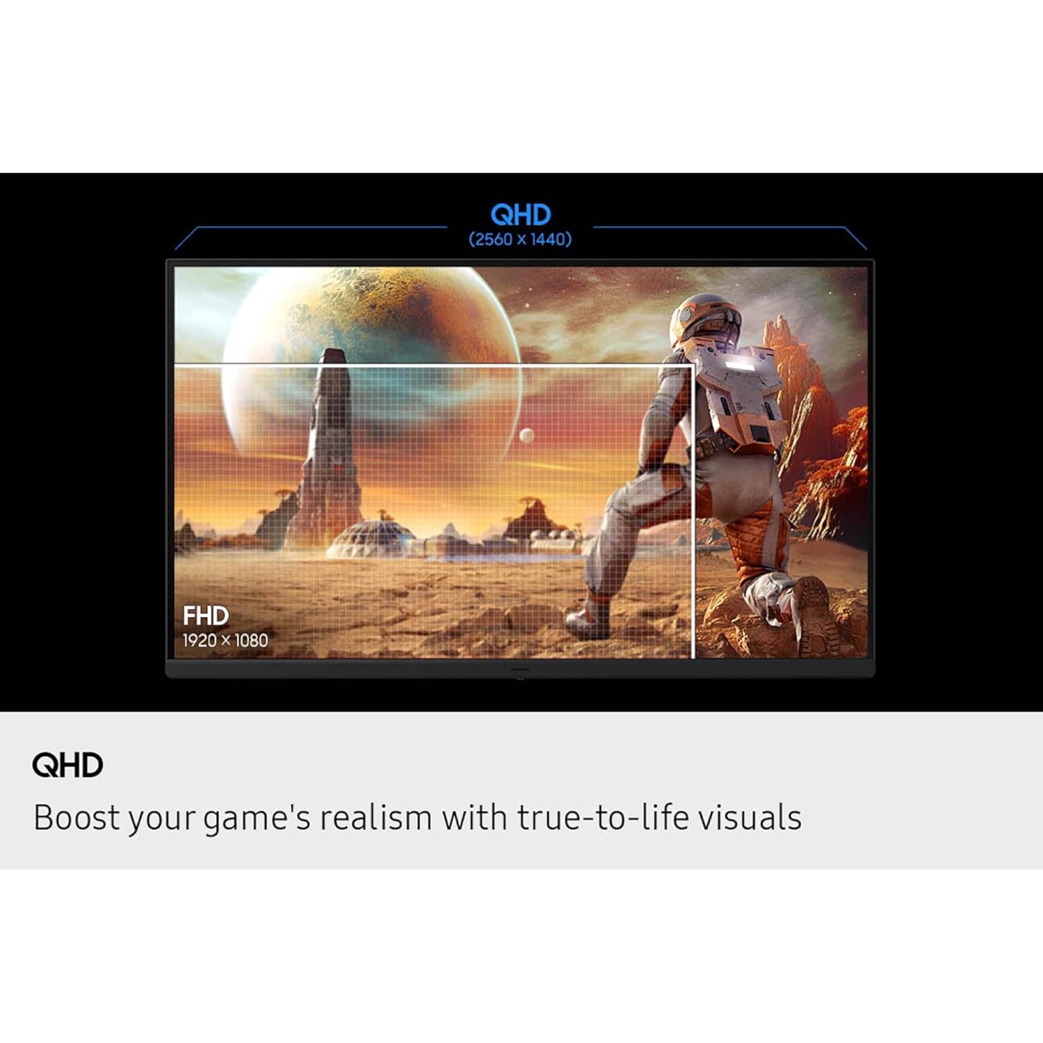 SAMSUNG 27' Odyssey G5 G53F QHD Resolution Gaming Monitor, HDR10, 200Hz Refresh Rate, IPS Panel, AMD FreeSync™ Premium, Black Equalizer, Auto Source Switch, LS27FG53DENXZA
