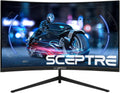 Sceptre Curved 24' FHD 1080p Gaming LED Monitor R1200 HDMI DisplayPort 165Hz 144Hz FreeSync G-Sync Compatible, Edgeless Build-in Speakers Machine Black 2021 (C248B-1858RN)