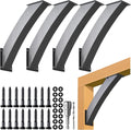 AECXM Heavy Duty 4''x4'' (Actual: 3.2''x3.2'') Arc 45° Angle Support Brackets, for gazebos, Decks, porches, Log Cabins and Other Wood Frame Degree Angle Pergola (4-Bracket)
