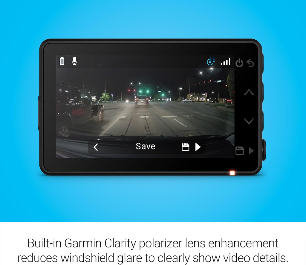 Garmin Dash Cam™ X110, Compact 1080p HD Dash Cam with a 140-degree Field of View, Built in Clarity™ Polarizer, Voice Controlled, GPS, 2.4' Display, Automatic Recording