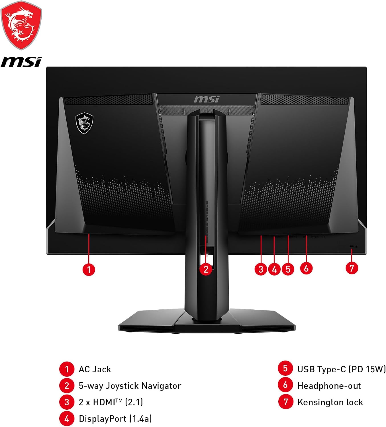 msi MAG 271QPX QD-OLED, 27 OLED Gaming Monitor, 2560 x 1440 (QHD), 0.03ms Response time, 360Hz, True Black HDR 400, HDMI, DP Port, USB Type C, Tilt, Height, Black