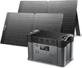 ALLPOWERS S2000 Pro Solar Generator with Panels Included 2400W MPPT Portable Power Station with 2pcs SE100 Foldable Solar Panel 100W, Solar Backup Power for Van House Outdoor Camping