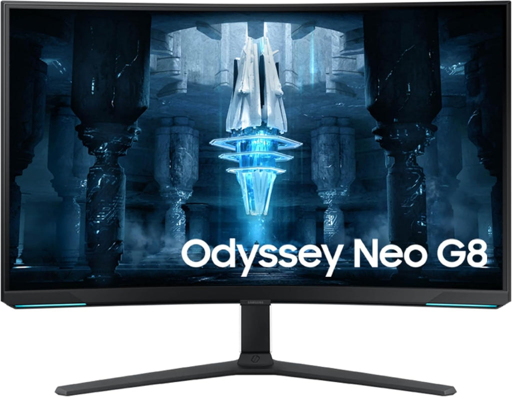 Samsung 32' Odyssey Neo G8 (G85NB) 4K UHD 240Hz 1ms G-Sync 1000R Curved Gaming Monitor, Quantum HDR2000, AMD FreeSync Premium Pro, Matte Display, DisplayPort, Black & White, LS32BG852NNXGO
