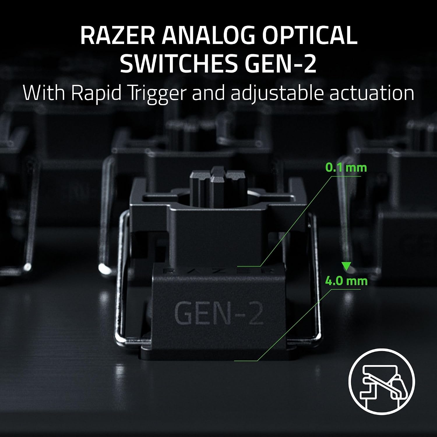 Razer Huntsman V3 Pro 8KHz Esports Gaming Keyboard: Analog Optical Switches Gen 2-8000 Hz Polling Snap Tap - Rapid Trigger - Adjustable Actuation - Media Controls - PBT Keycaps - Black