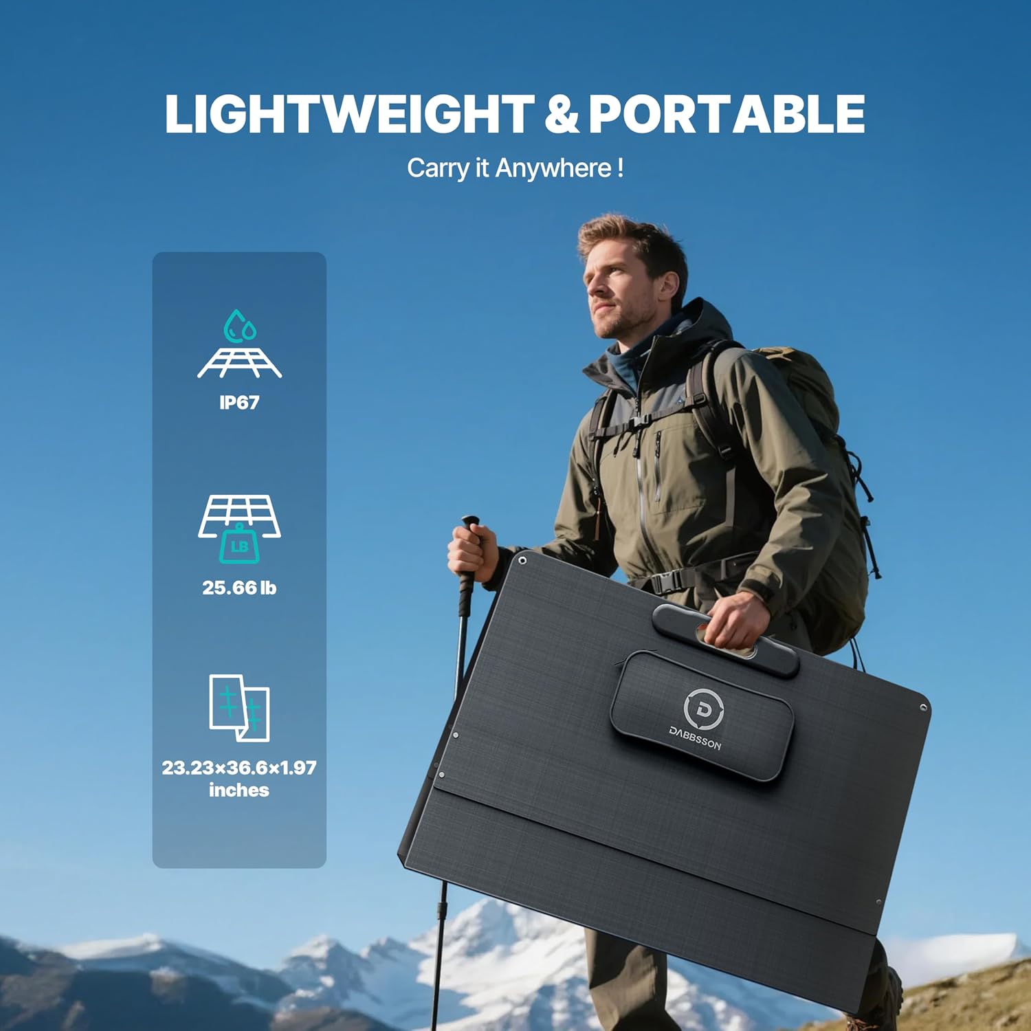 DABBSSON 2048Wh Solar Generator with 420W Solar Panel, Semi-Solid LiFePO4 Battery w/6 2200W AC Output, Compact&Lightweight, Recharge 80% in 1.5 Hr, 2000L Portable Power Station for Camping/Home/RV
