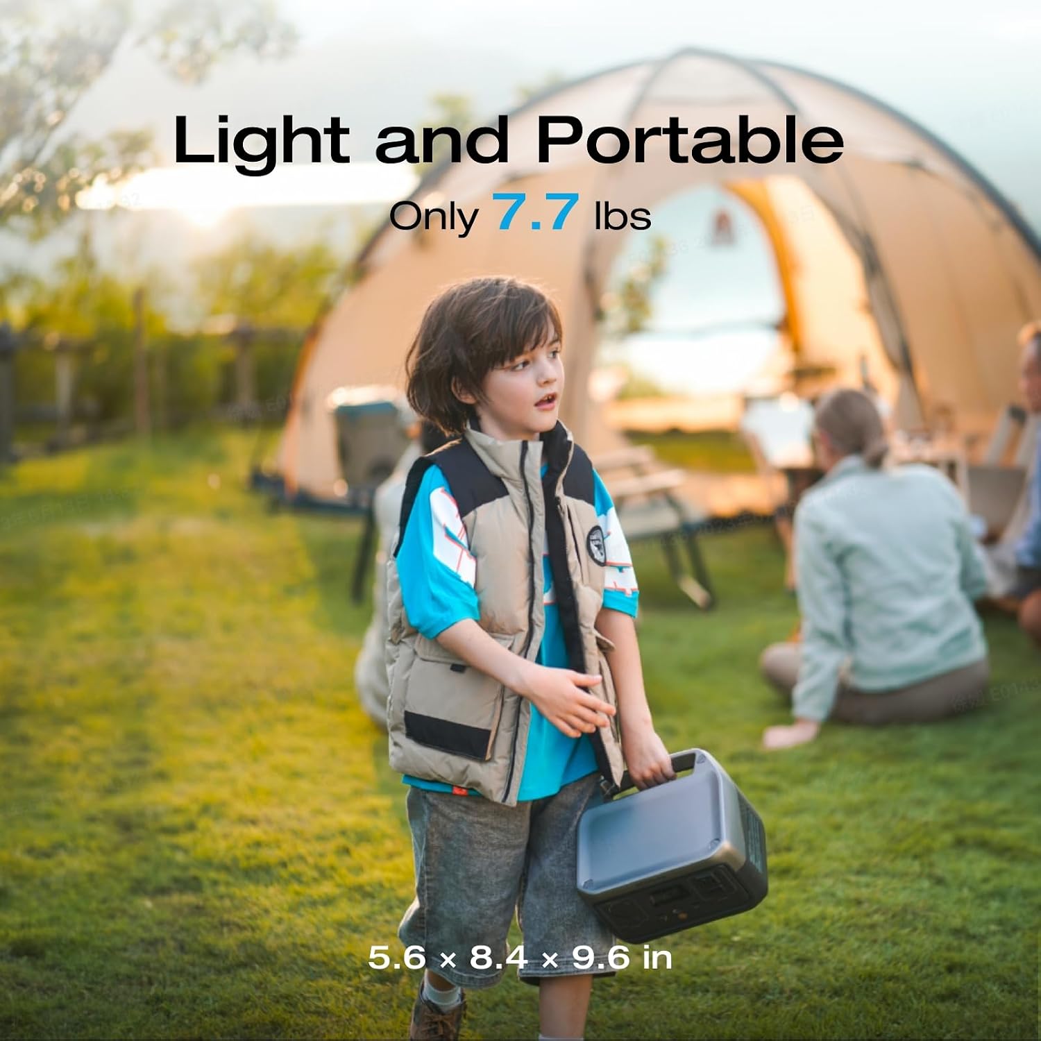 EF ECOFLOW RIVER 2 Portable Power Station, 256Wh LiFePO4 Battery, 1-Hour Fast Charge, Up to 600W AC Outlets, Solar Generator for Camping/Outdoor/Home Backup, Includes Solar Charging Cable