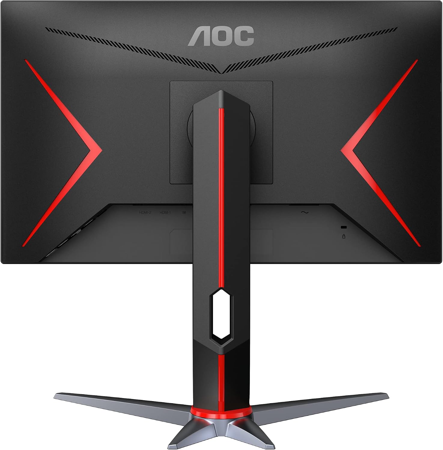 AOC 24G2 24' Frameless Gaming IPS Monitor, FHD 1080P, 1ms 144Hz, Freesync, HDMI/DP/VGA, Height Adjustable, 3-Year Zero Dead Pixel Guarantee,Black/Red