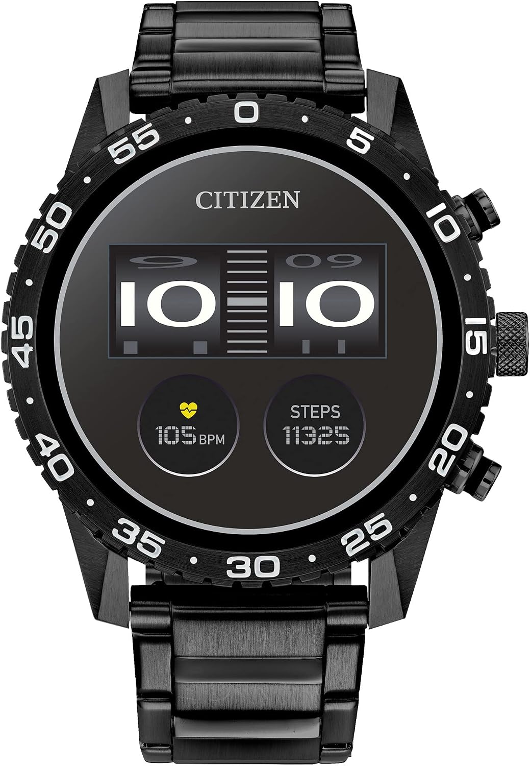 Citizen CZ Smart PQ2 44MM Sport Smartwatch with YouQ App with IBM Watson® AI and NASA research, Wear OS by Google, HR, GPS, Fitness Tracker, Amazon Alexa™, iPhone Android Compatible, IPX6 Rating