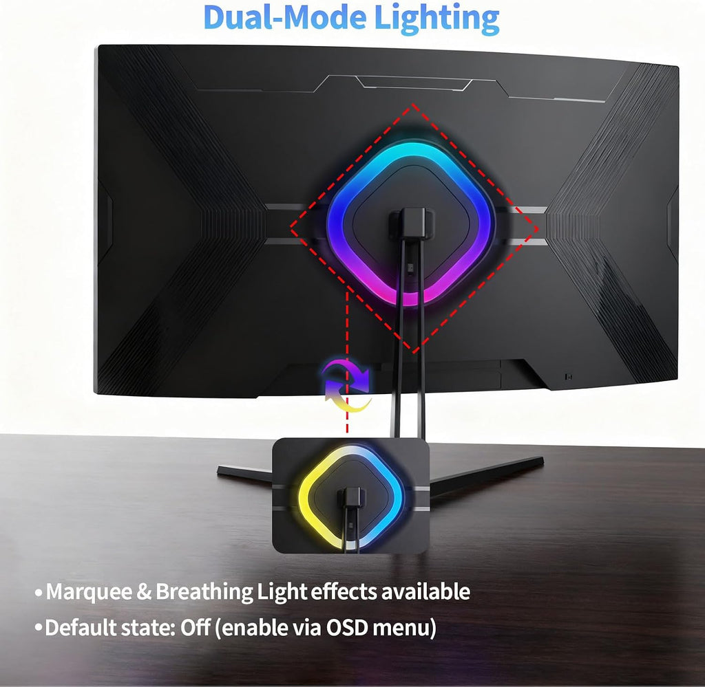 ZZA 27 Inch 4K Gaming Monitor,UHD(3840x2160) 4K 144Hz Flat Monitor, Adaptive Sync,HDMI 2.1 & DP 1.4,Tilt Adjustment PC Monitor, Wall Mountable, for Work, Streaming, and Home Office, Black