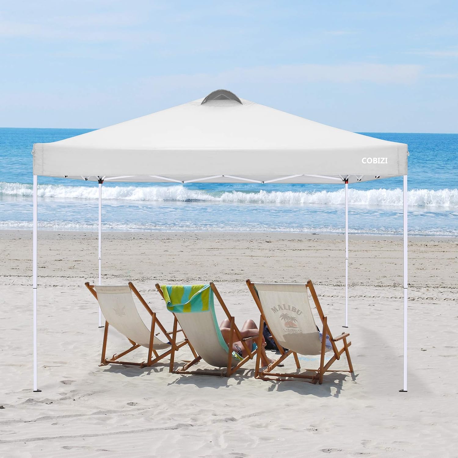 COBlZI 8x8 Ez Pop Up Canopy Tent with 4 Sidewalls Commercial Instant Gazebo Tents for Parties,Waterproof Adjustable Outdoor Patio 8x8 Backyard Canopy Party Tent with 4 Sand Bags,8 Stakes