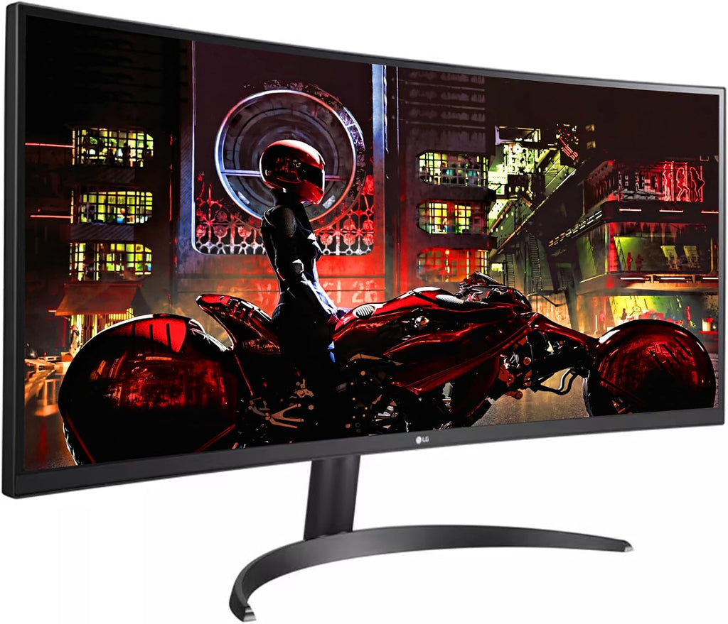 LG 34' Curved UltraWide QHD (3440x1440) IPS Monitor, HDR 10, 99% sRGB, Dynamic Action Sync, OnScreen Control, Dual Controller, Height tilt & Pivot - for Home Office, Gaming and Content Creation, Black