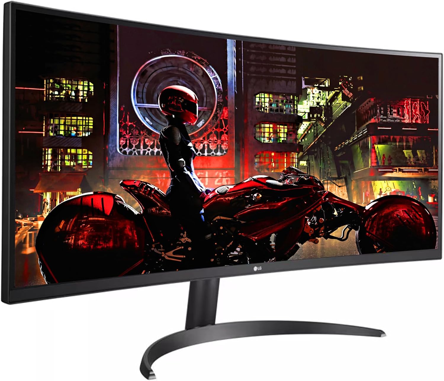 LG 34' Curved UltraWide QHD (3440x1440) IPS Monitor, HDR 10, 99% sRGB, Dynamic Action Sync, OnScreen Control, Dual Controller, Height tilt & Pivot - for Home Office, Gaming and Content Creation, Black