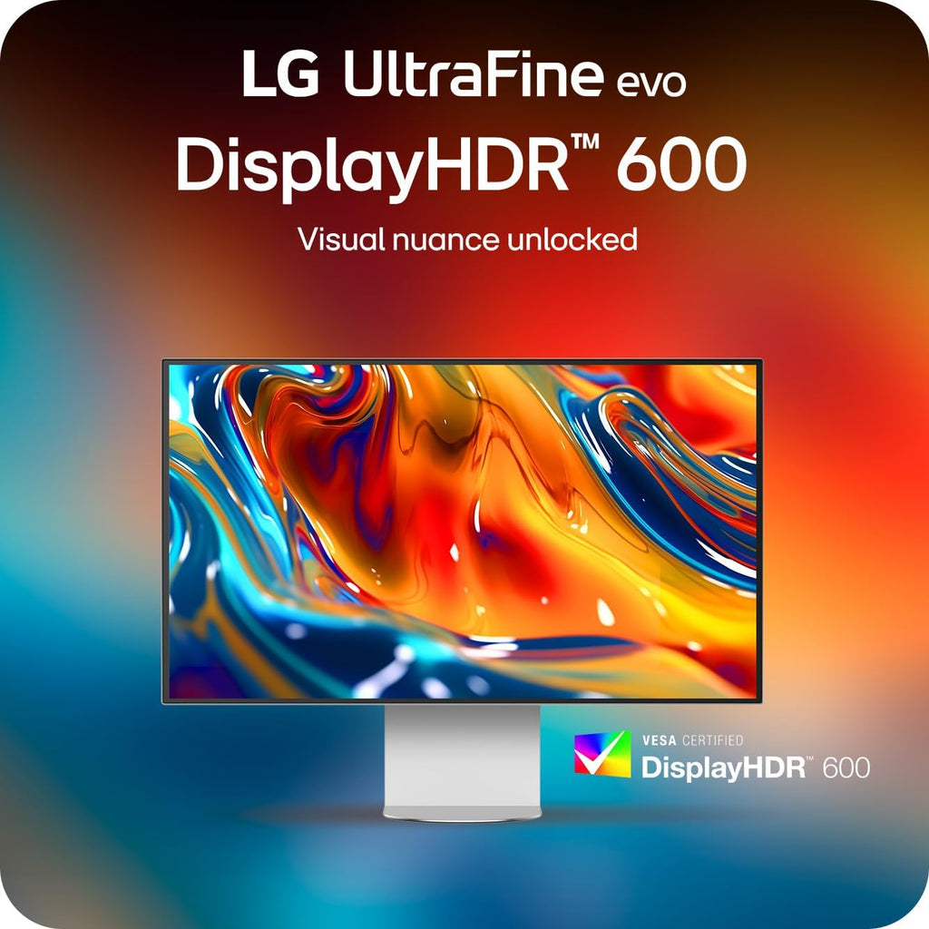 LG 32U990A-S 32-Inch Ultrafine 6K (6144 x 3456) Nano IPS Black Thunderbolt 5 Professional Monitor, 60Hz, DisplayHDR 600, Speakers, HDMI 2.1, DisplayPort 2.1, USB-C, Tilt/Height/Pivot Stand, Silver