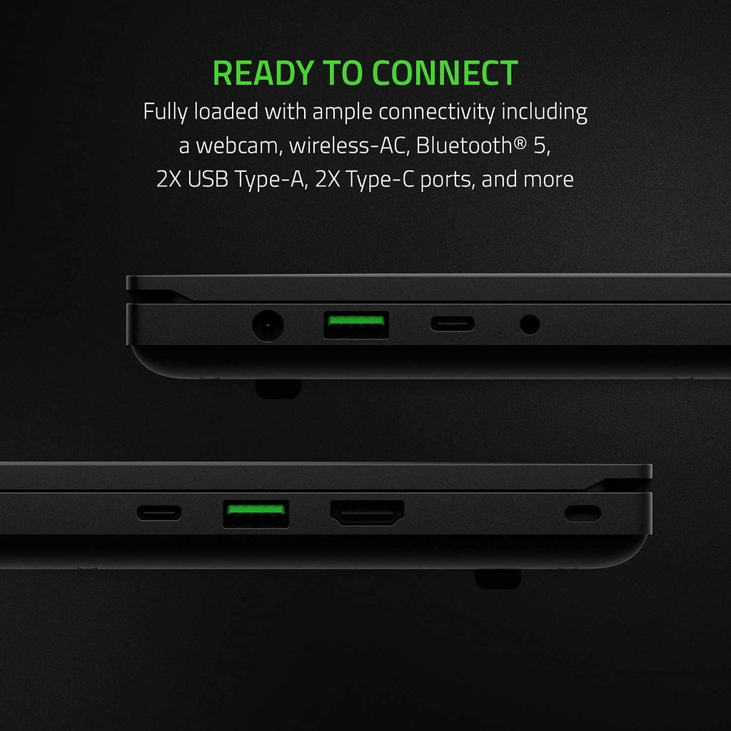 Razer Blade 15 Gaming Laptop i7-10750H NVIDIA GeForce GTX 1660 Ti 15.6' FHD 1080p 120Hz 16GB RAM 256GB SSD CNC Aluminum Chroma RGB Lighting Thunderbolt 3 Black (Renewed)