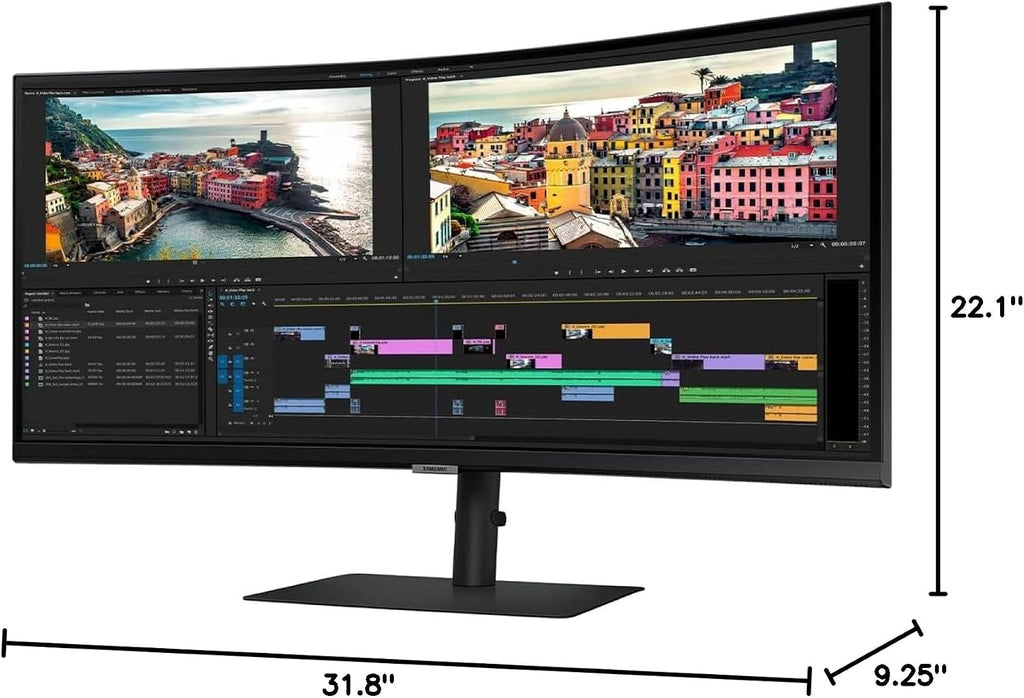 Samsung 34' ViewFinity S65UC, Ultra-WQHD, 100Hz, AMD FreeSync™ HDR10, KVM Switch Built in Speakers with USB-C Curved Monitor, LS34C654UANXGO, 2025