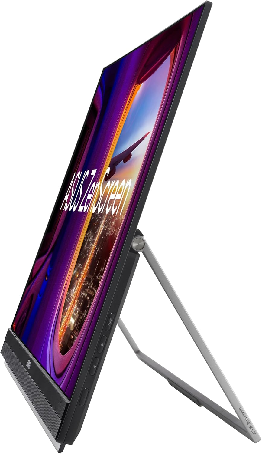 ASUS ZenScreen 27' 1440P Transportable Monitor (MB27ACF) - QHD (2560 x 1440), IPS, 100Hz, USB-C PD 70W, Speakers, Carrying Handle, Kickstand, C-clamp, Sub-woofer, 2.1 Channel Audio, 3 yr Warranty