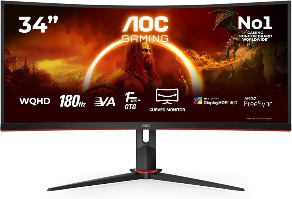 AOC Gaming CU34G2XP/BK skaerm - WLED -