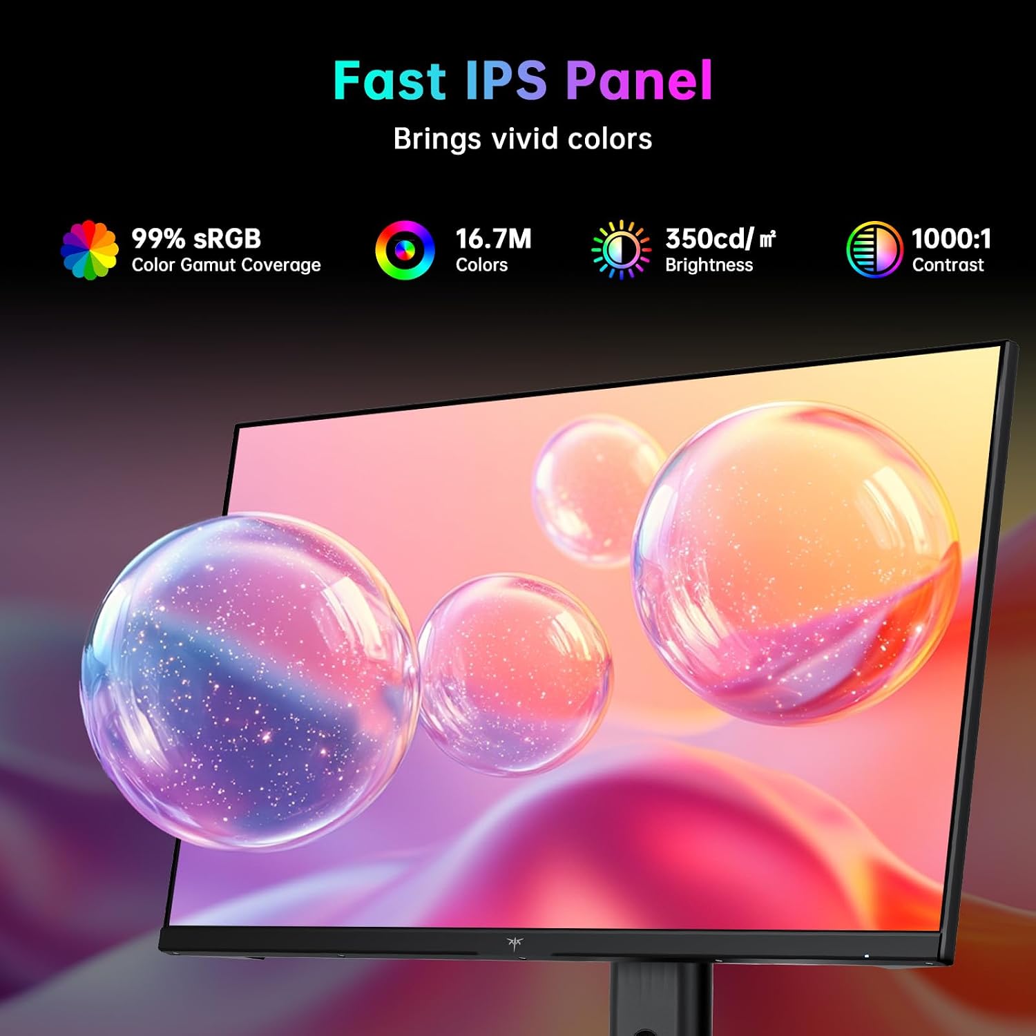 KTC 24.5 Inch 300Hz Gaming Monitor, FHD 1080P 240Hz Fast IPS Monitor, HDR, FreeSync, DisplayPort x1 HDMI x2, 119% sRGB, Height/Pivot/Tilt Adjustment, VESA Support, H25Y7