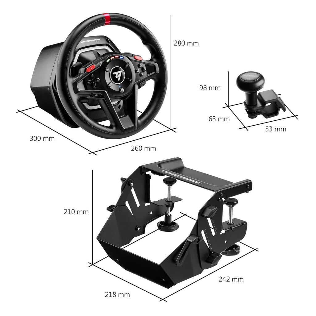 Thrustmaster T128 SimTask Pack, T128 Racing Wheel and Steering Kit Attachment for Simulation Gaming (Compatible with Playstation 5 and PC)