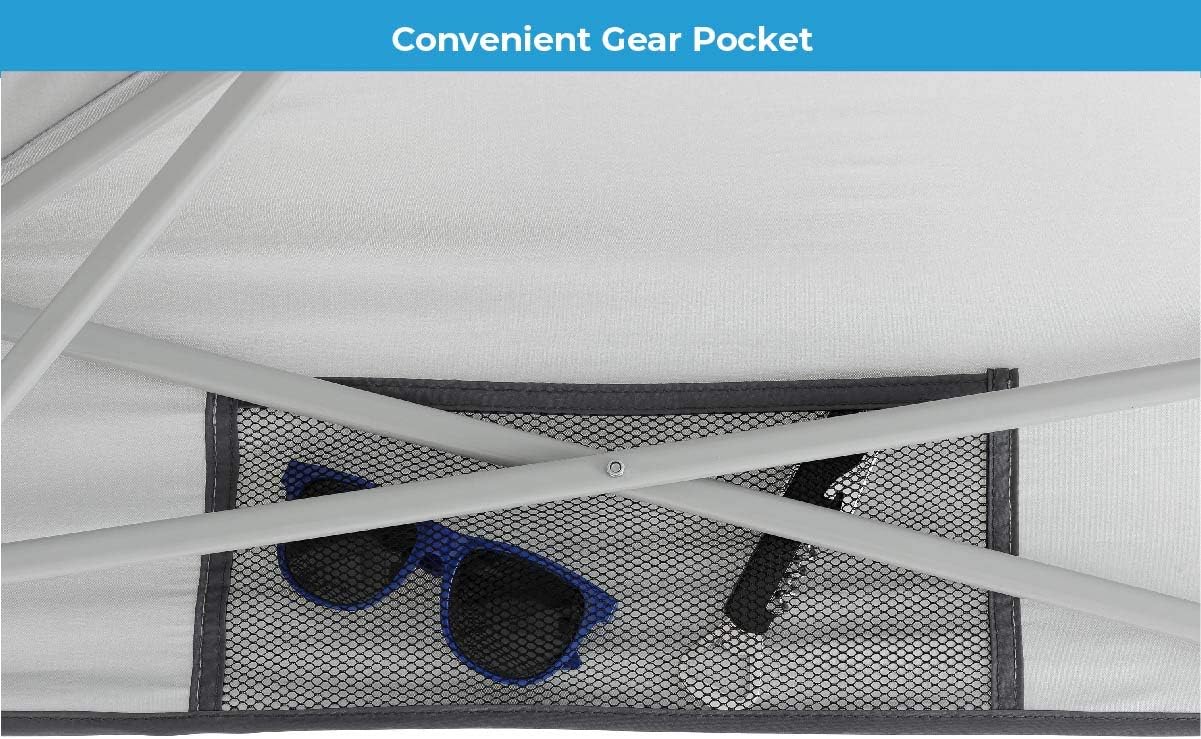 Core Instant Straight Leg Canopy Tent with Adjustable Sun Wall, 6 ft x 4 ft , Gray