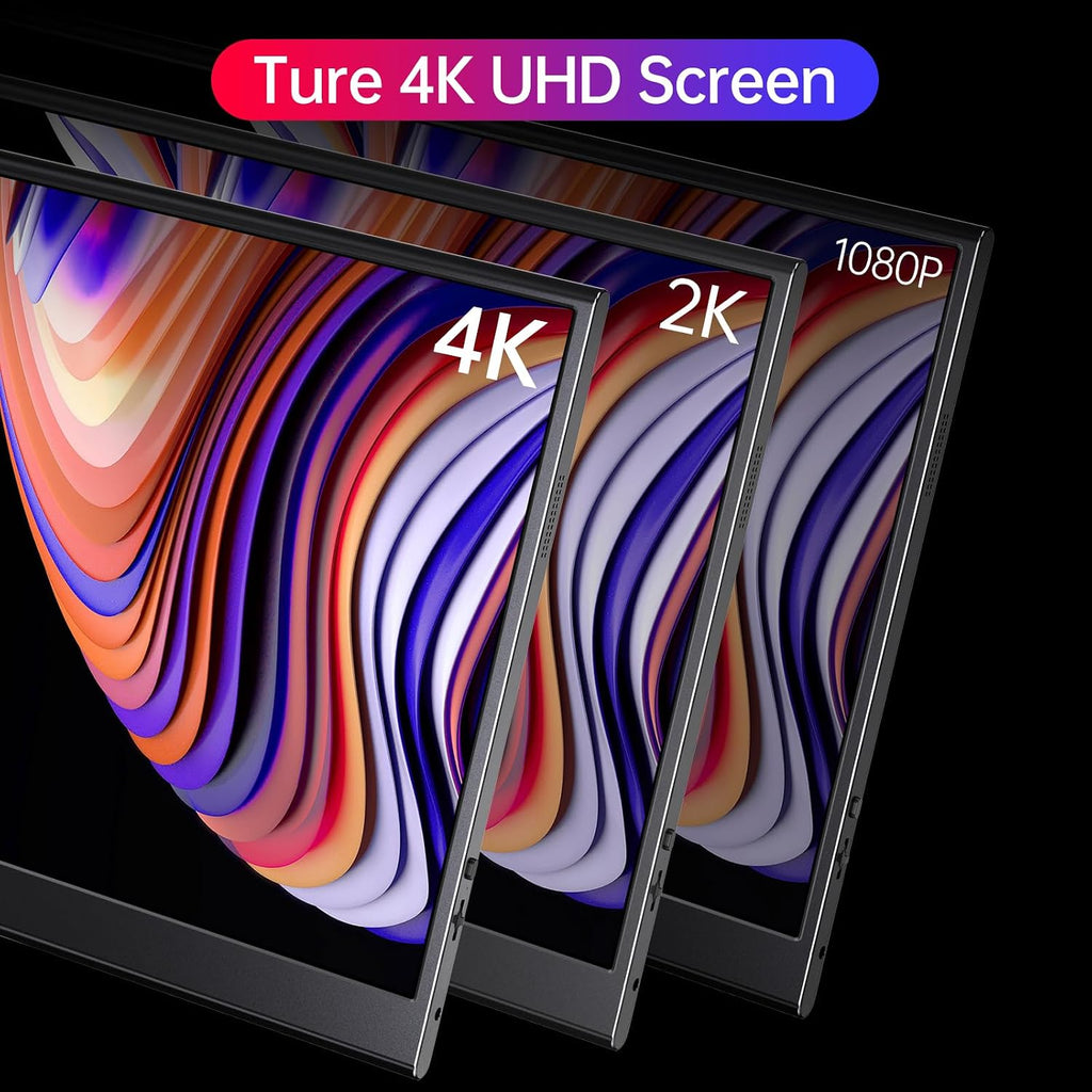 Anyuse 4K Portable Monitor 15.6' 3840x2160 UHD USB-C HDMI Laptop Monitor, 100% RGB IPS Computer Gaming Display HDR Travel Monitor w/Speakers & Smart Cover for Laptop Xbox PS5 Switch PC Phone
